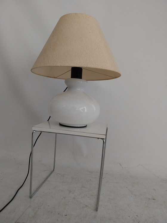 Image 1 of 1 x Dijkstra lamps white glass table lamp with 2 light sources.