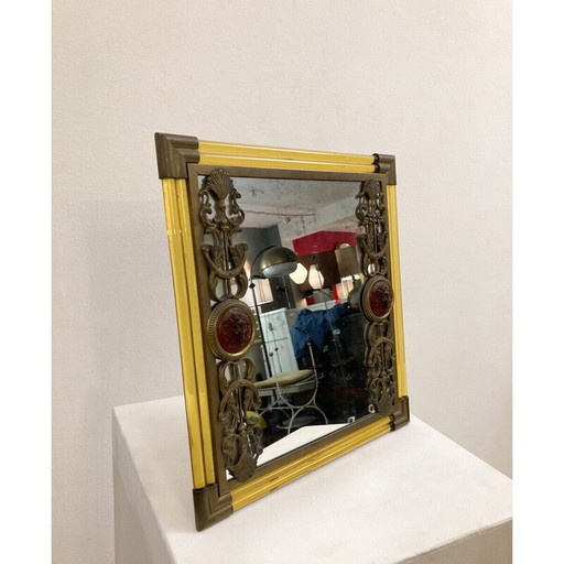 Specchio da scrivania di metà secolo, Italia, anni '70