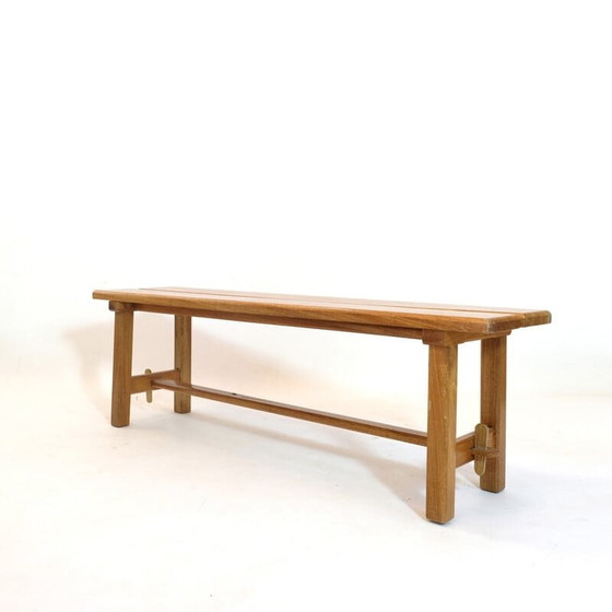 Image 1 of Vintage bench in solid mahogany, 1970
