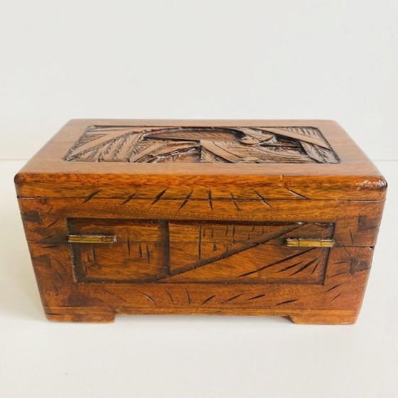 Image 1 of Oriental antique jewelry box camphor box