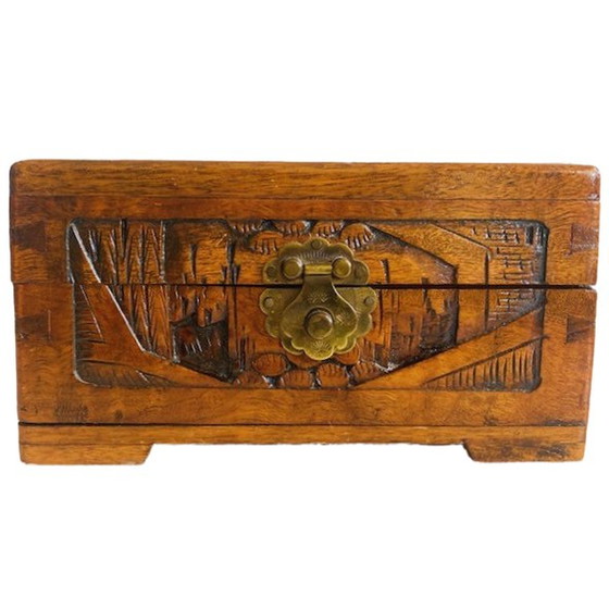 Image 1 of Oriental antique jewelry box camphor box