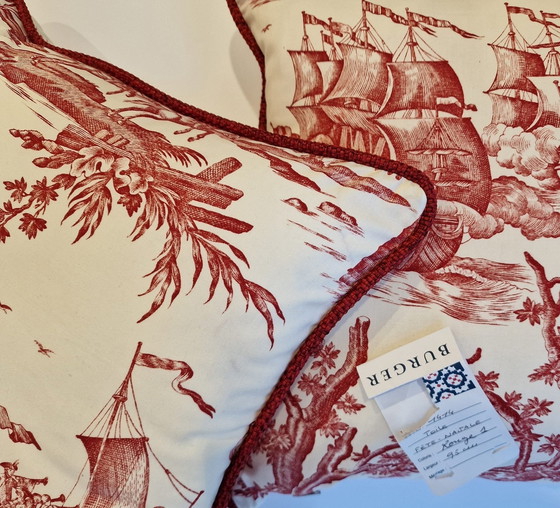 Image 1 of 2 Cushions Toile De Jouy