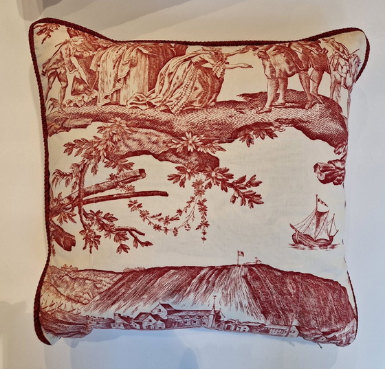 Image 1 of 2 Cushions Toile De Jouy