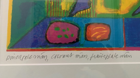 Image 1 of Clemens Briels Uomo ananas, serigrafia colorata