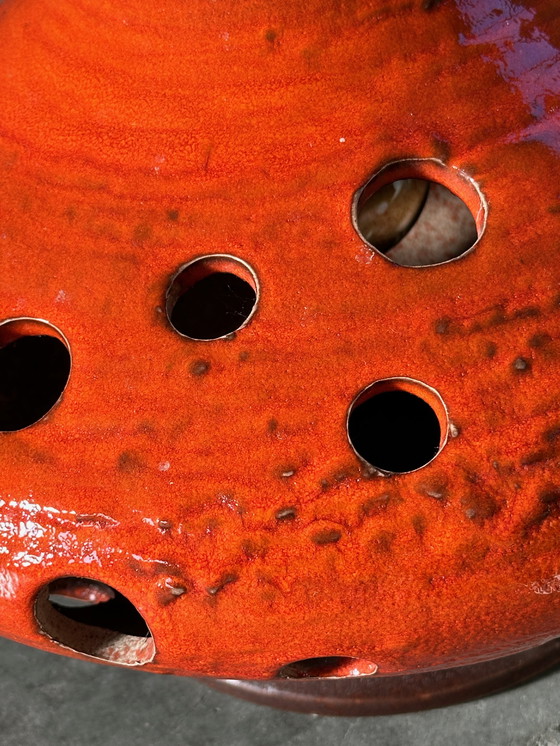 Image 1 of Lampada vintage in ceramica con fori