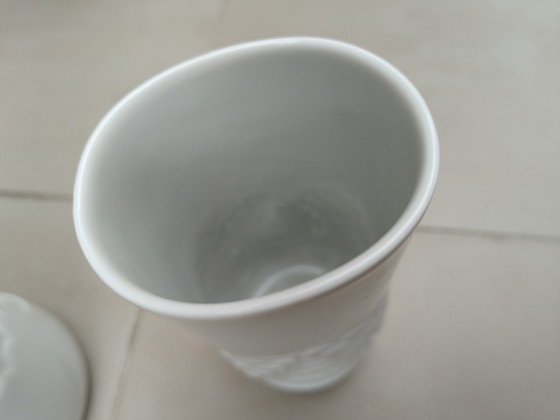 Image 1 of Two White Porcelain Vases Thomas Blütenfest Of Surf