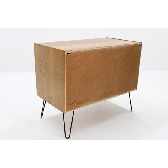 Image 1 of Vintage recycled oak and iron chest of drawers with drawers, Denmark 1960