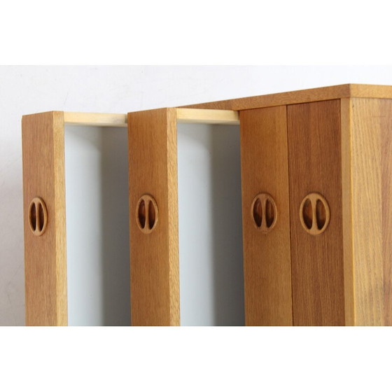 Image 1 of Vintage recycled oak and iron chest of drawers with drawers, Denmark 1960