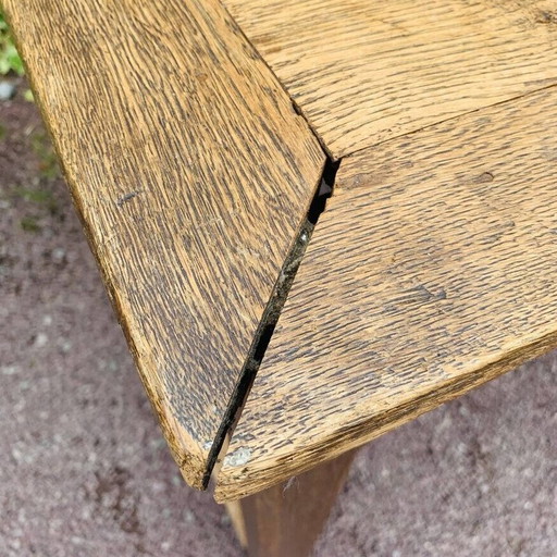 Vintage honey-colored oak table