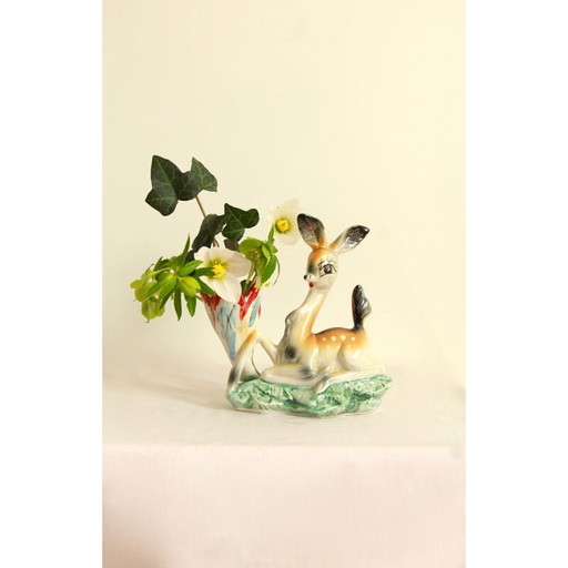 Mid-Century Bamby Ceramic Pot, Italy 1950s