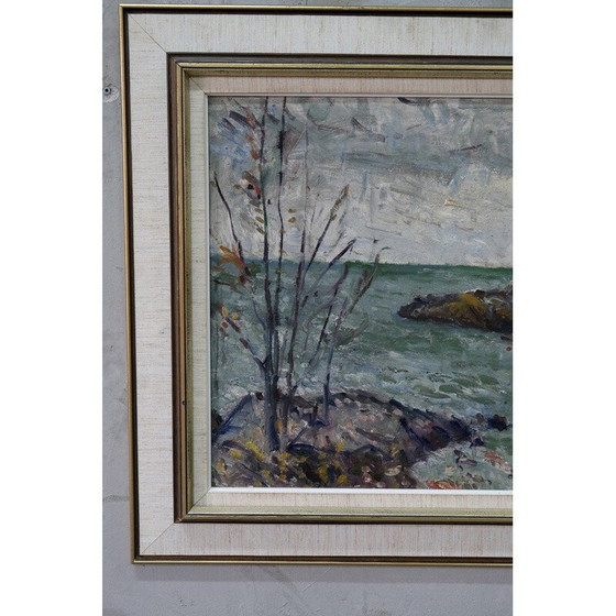 Image 1 of Dipinto espressionista d'epoca di Alexander Roos, Svezia 1947