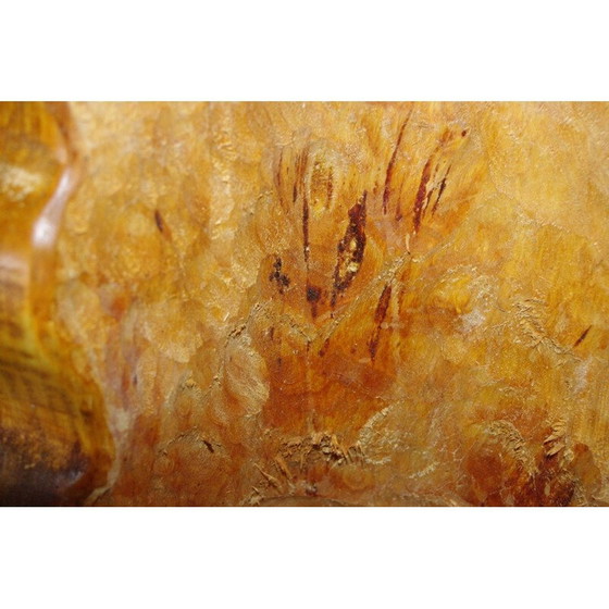 Image 1 of Comodino zoomorfo vintage in acacia naturale, 1970