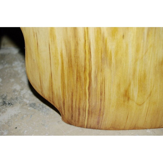 Image 1 of Comodino zoomorfo vintage in acacia naturale, 1970