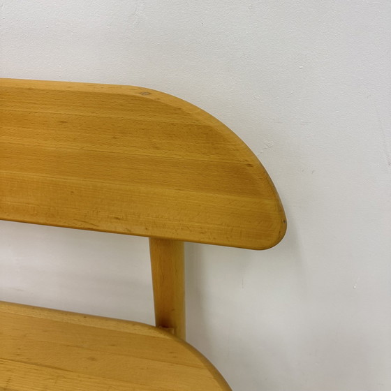 Image 1 of Vintage Danish Ansager Mobler Solid Wooden Bench , 1970S