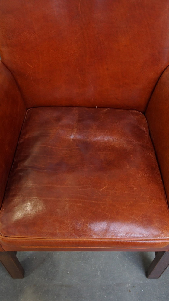 Image 1 of 6 X Beef Leather Dining Chair