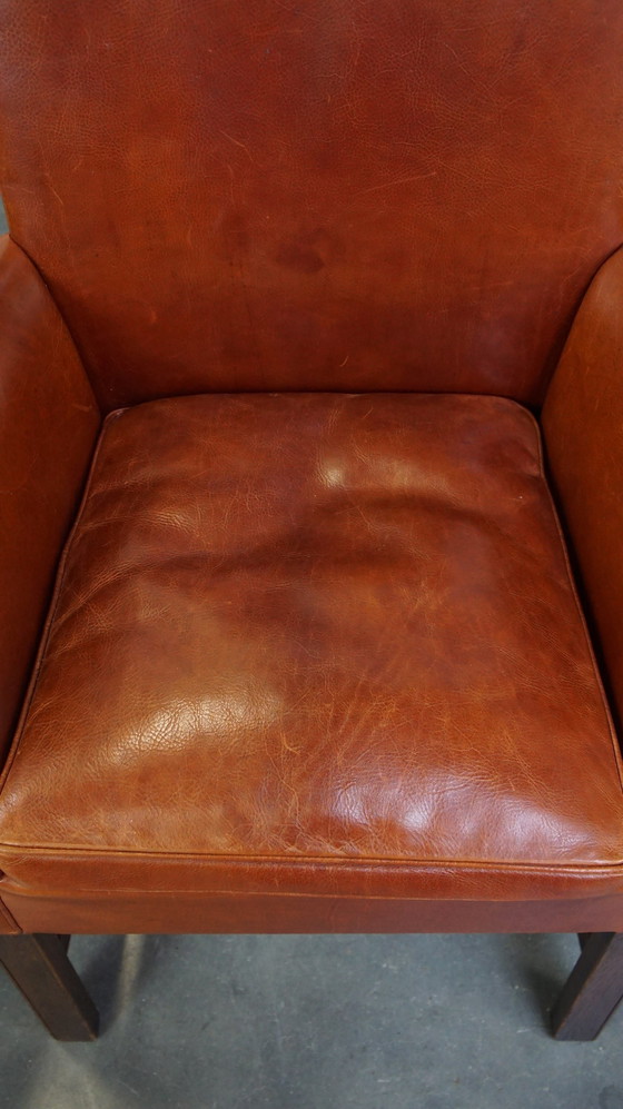 Image 1 of 6 X Beef Leather Dining Chair