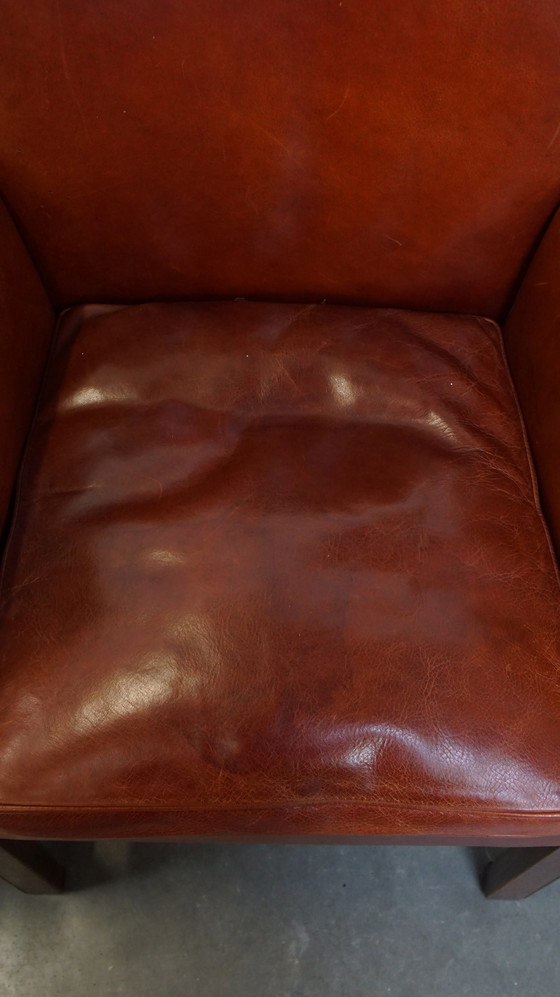 Image 1 of 6 X Beef Leather Dining Chair