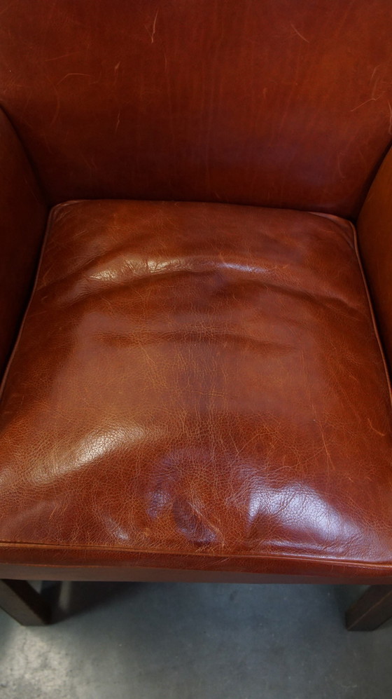 Image 1 of 6 X Beef Leather Dining Chair