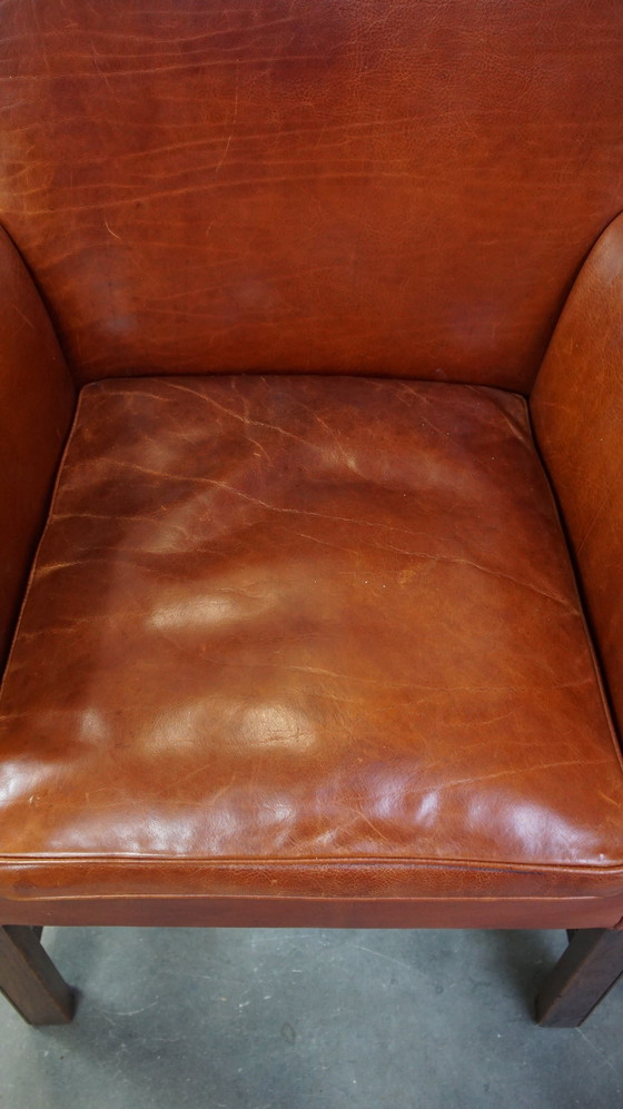 Image 1 of 6 X Beef Leather Dining Chair