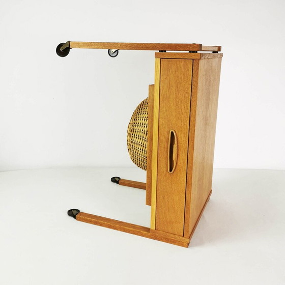 Image 1 of Vintage mobile table in oak wood, Denmark 1960