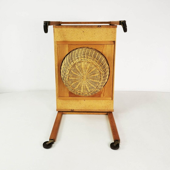 Image 1 of Vintage mobile table in oak wood, Denmark 1960
