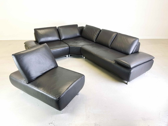 Image 1 of Corner Sofa Couch With Armchair Koinor Volare Leather Modern Design