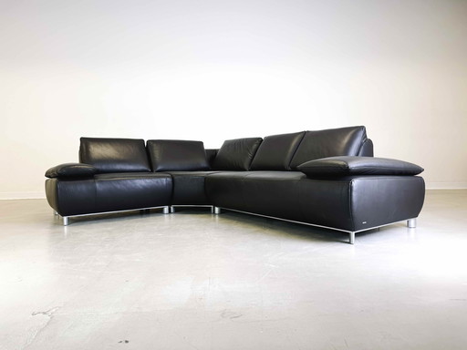 Corner Sofa Couch With Armchair Koinor Volare Leather Modern Design