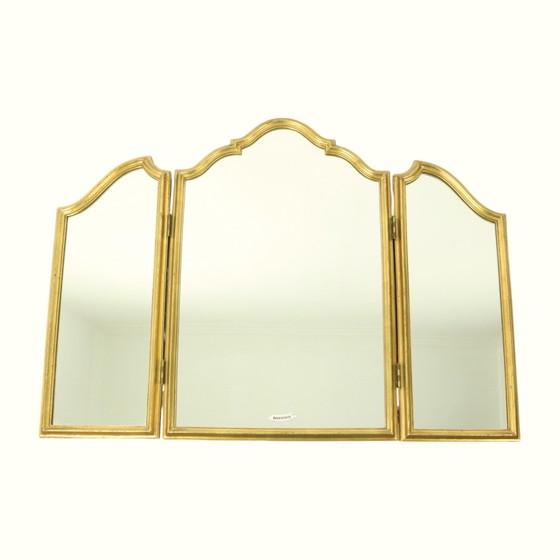 Image 1 of Triptych Mirror Hollywood Regency