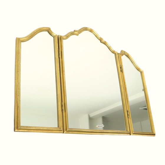 Image 1 of Triptych Mirror Hollywood Regency