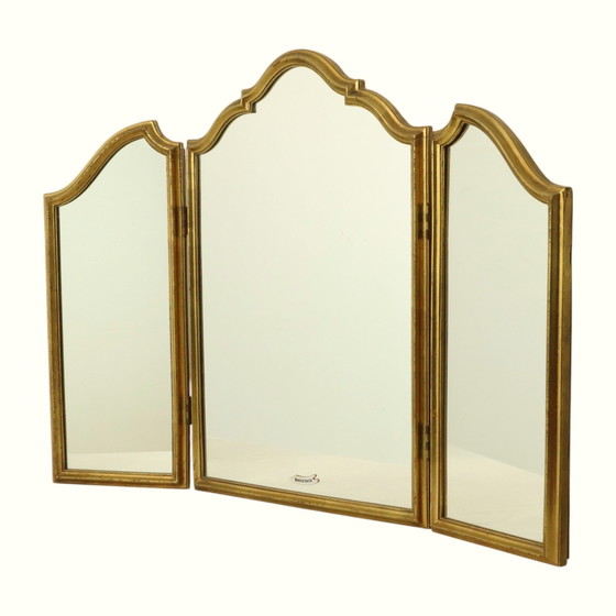 Image 1 of Triptych Mirror Hollywood Regency