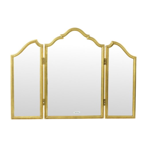 Triptych Mirror Hollywood Regency