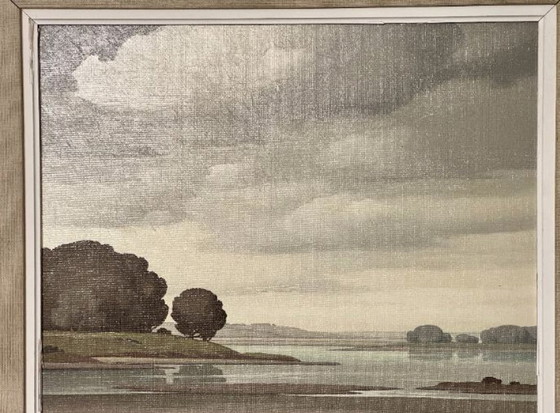 Image 1 of Pierre De Clausade, Francia, Parigi. Olio su tela, Banchi di fango sulla Loira, acquistato da Sotheby's