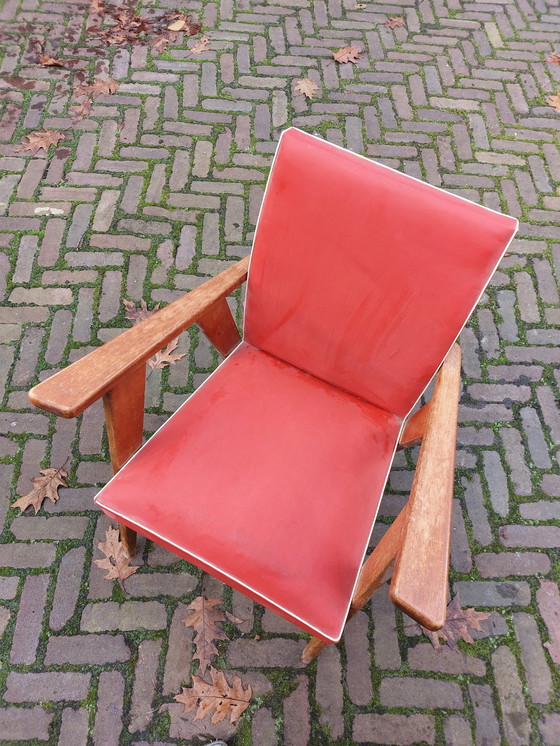 Image 1 of Mid - Century Red Armchair 1950