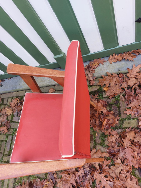 Image 1 of Mid - Century Red Armchair 1950