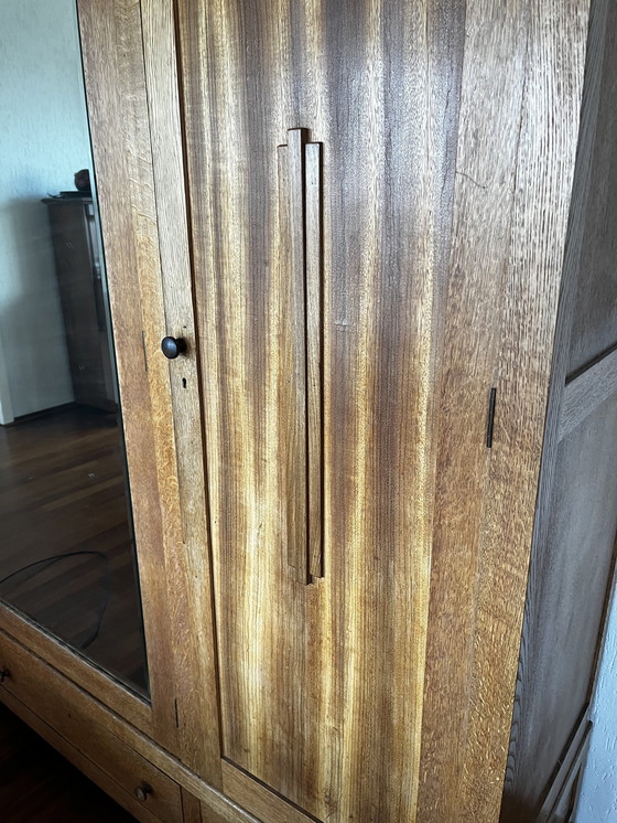 Image 1 of Large Antique Cupboard With Three Doors And Three Drawers