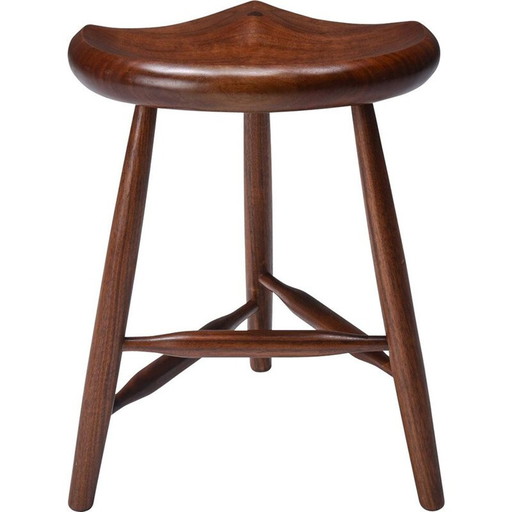 Vintage Studio Furniture American Craftsman walnut stool, 1960