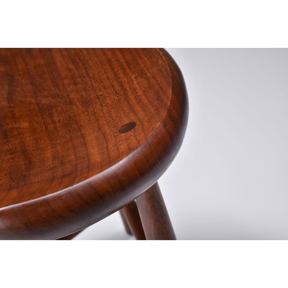 Image 1 of Sgabello in noce American Craftsman Vintage Studio Furniture, 1960