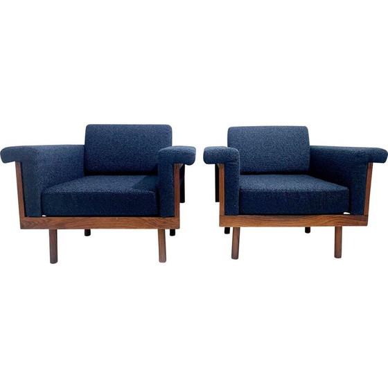 Image 1 of Pair of vintage armchairs by Kazuhide Takahama for Gavina, 1958s