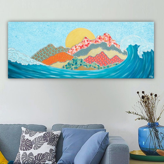 Image 1 of Valentina Pufe- Abstract Landscape Painting " Wave "