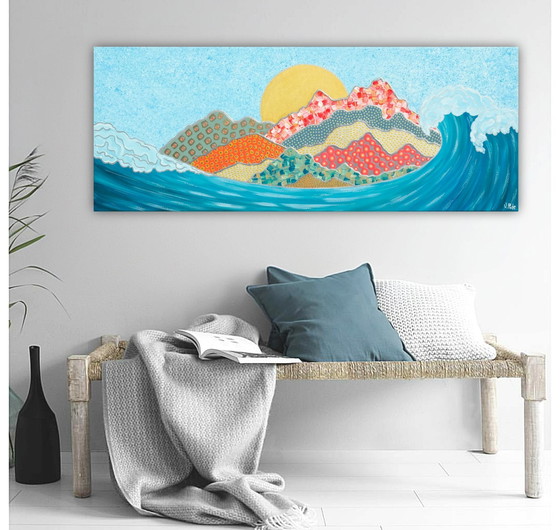 Image 1 of Valentina Pufe- Abstract Landscape Painting " Wave "