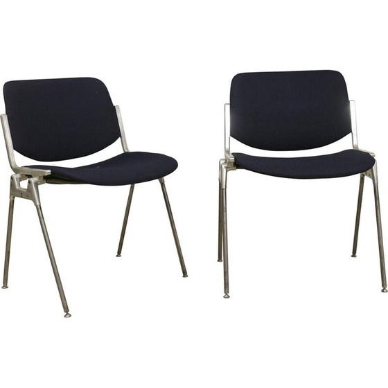 Image 1 of Pair of vintage Dsc 106 chairs by Giancarlo Piretti for Anonima Casteli, 1960