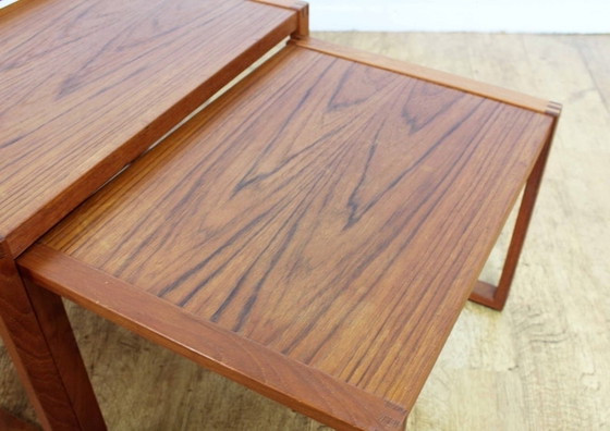 Image 1 of 3x Scandinavian nesting table 