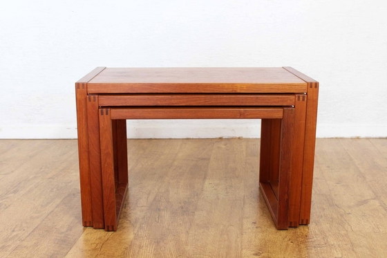 Image 1 of 3x Scandinavian nesting table 