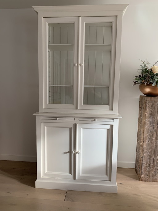 Rustic White Cabinet Buffet Cupboard