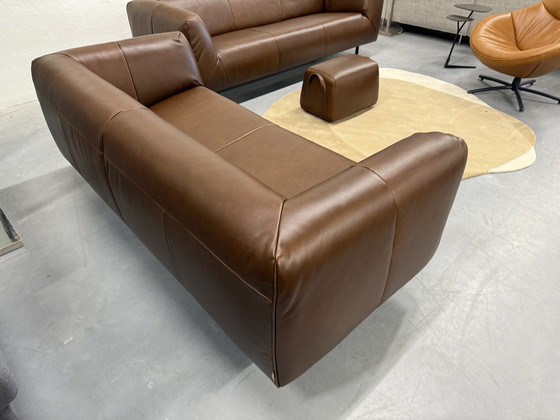 Image 1 of Label Vandenberg Moby Dick Sofa Set With Footstool Bovino Dark Brown