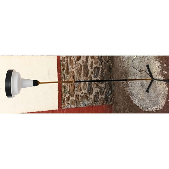 Image 1 of Vintage Lunel floor lamp in brass and metal, 1950