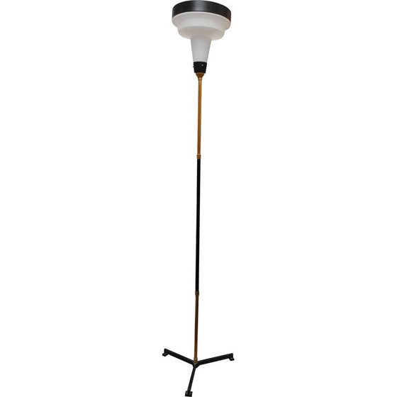 Image 1 of Vintage Lunel floor lamp in brass and metal, 1950