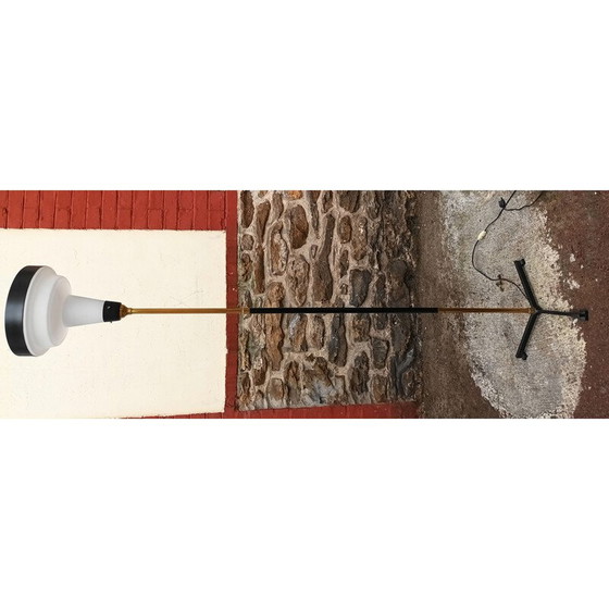 Image 1 of Vintage Lunel floor lamp in brass and metal, 1950
