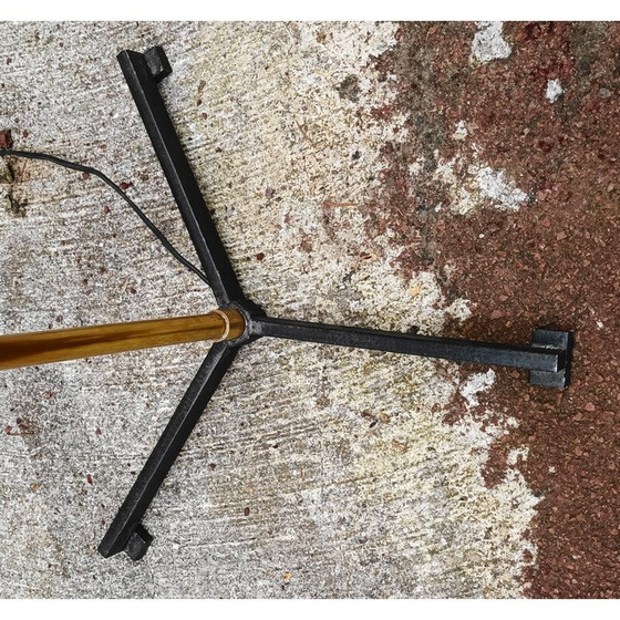 Image 1 of Vintage Lunel floor lamp in brass and metal, 1950