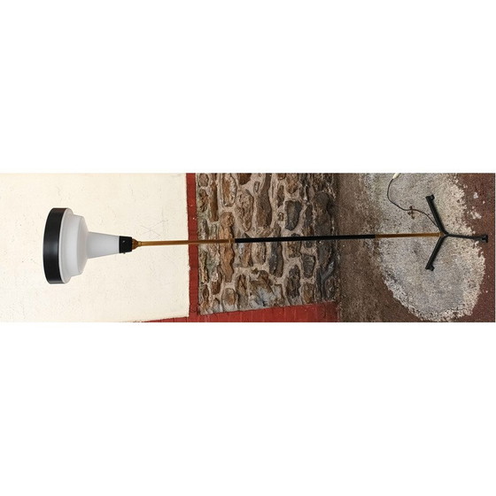 Image 1 of Vintage Lunel floor lamp in brass and metal, 1950